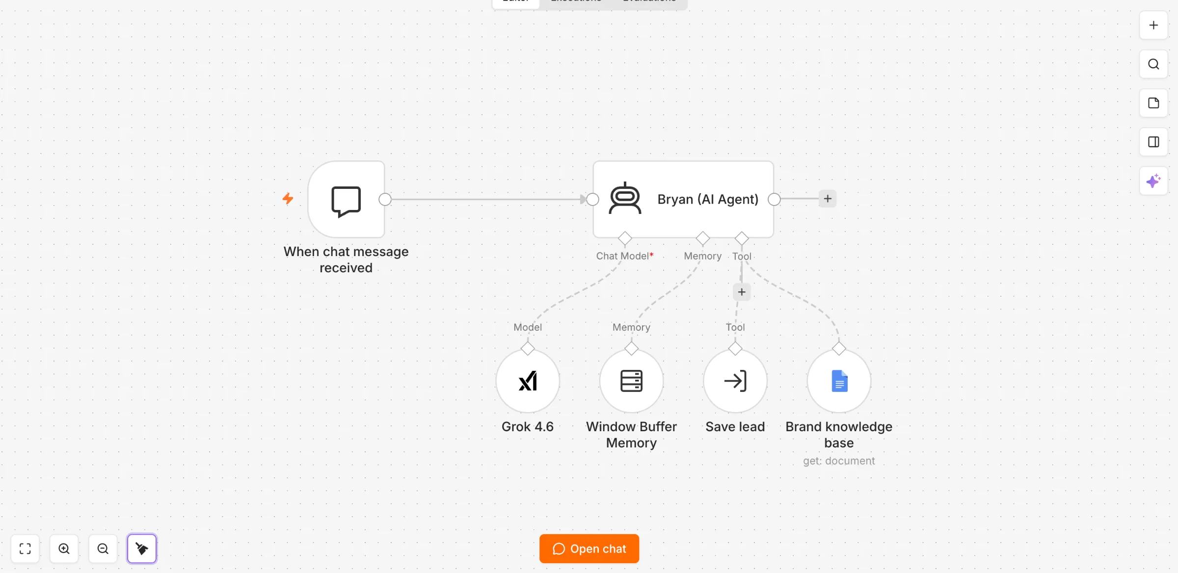 n8n lead ai website chatbot agent